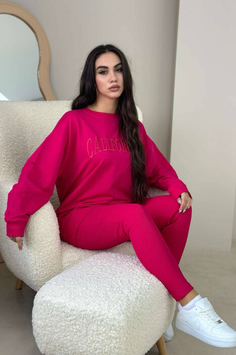 CALIFORNIA BLOUSE+LEGGINGS WOMEN SET FUCHSIA/CIKLAMI 