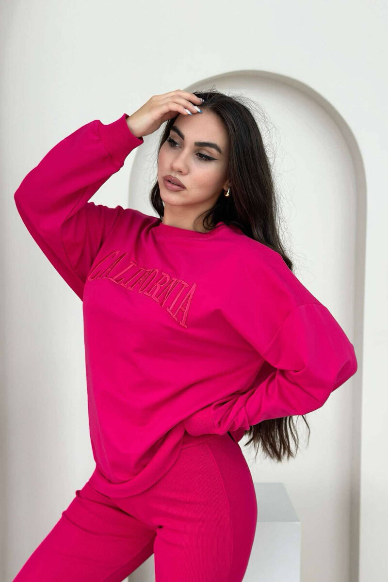 CALIFORNIA BLOUSE+LEGGINGS WOMEN SET FUCHSIA/CIKLAMI - 2