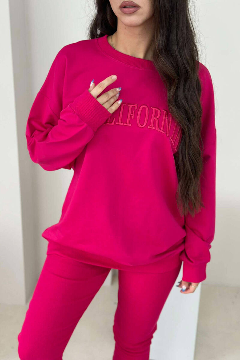 CALIFORNIA BLOUSE+LEGGINGS WOMEN SET FUCHSIA/CIKLAMI - 3