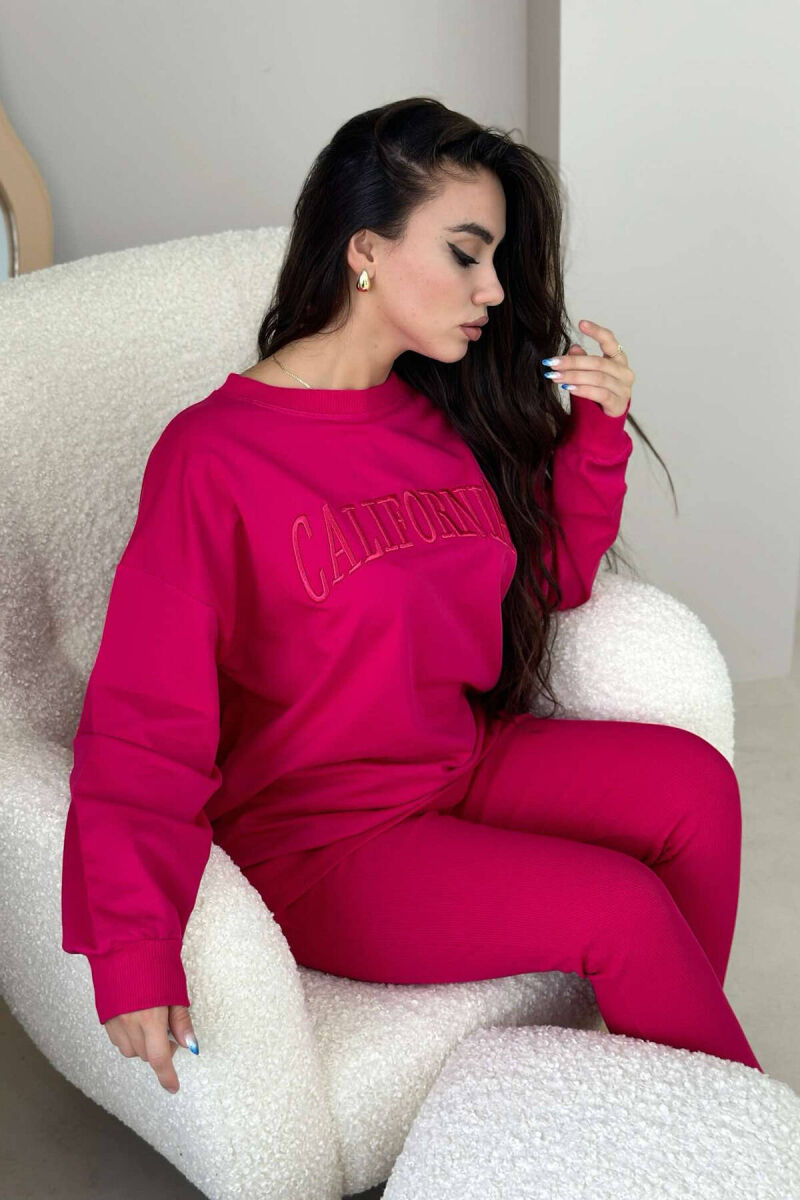 CALIFORNIA BLOUSE+LEGGINGS WOMEN SET FUCHSIA/CIKLAMI - 5