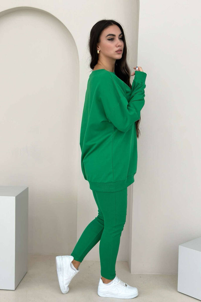 CALIFORNIA BLOUSE+LEGGINGS WOMEN SET GREEN/JESHILE - 3