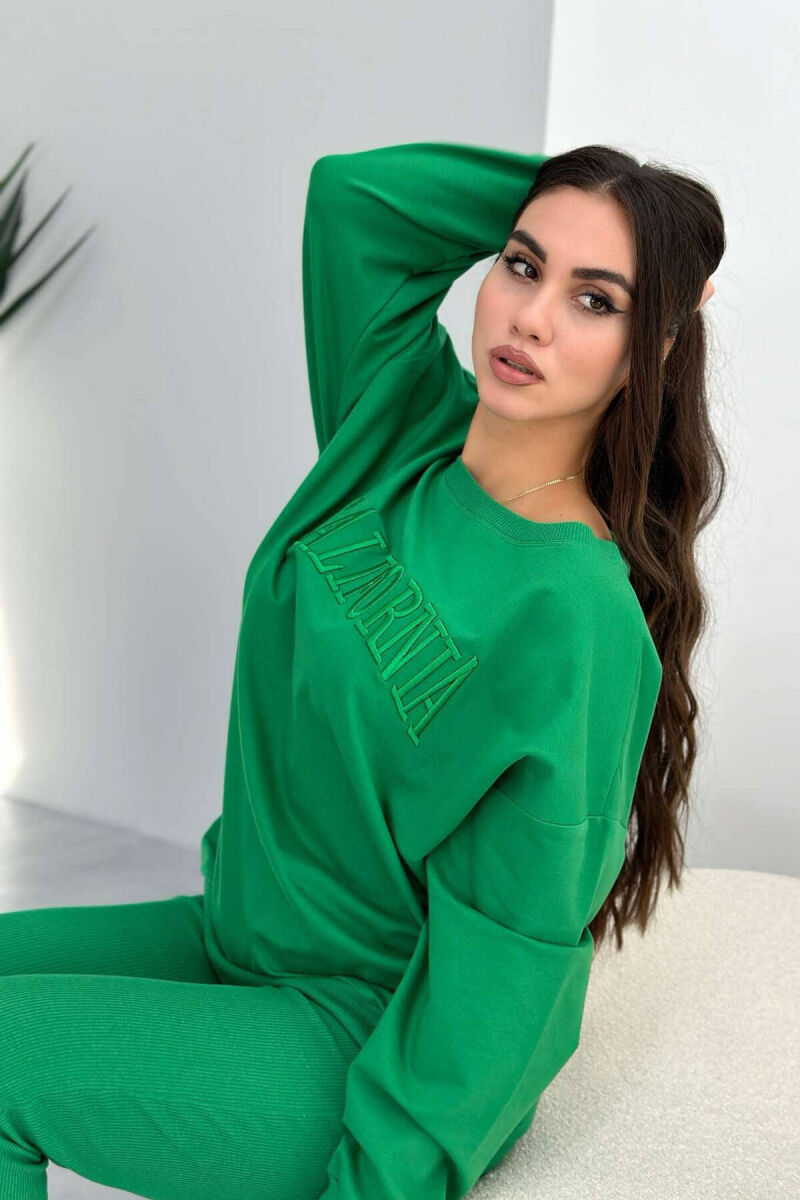 CALIFORNIA BLOUSE+LEGGINGS WOMEN SET GREEN/JESHILE - 5