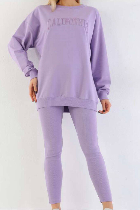 CALIFORNIA BLOUSE+LEGGINGS WOMEN SET PURPLE/LEJLA 