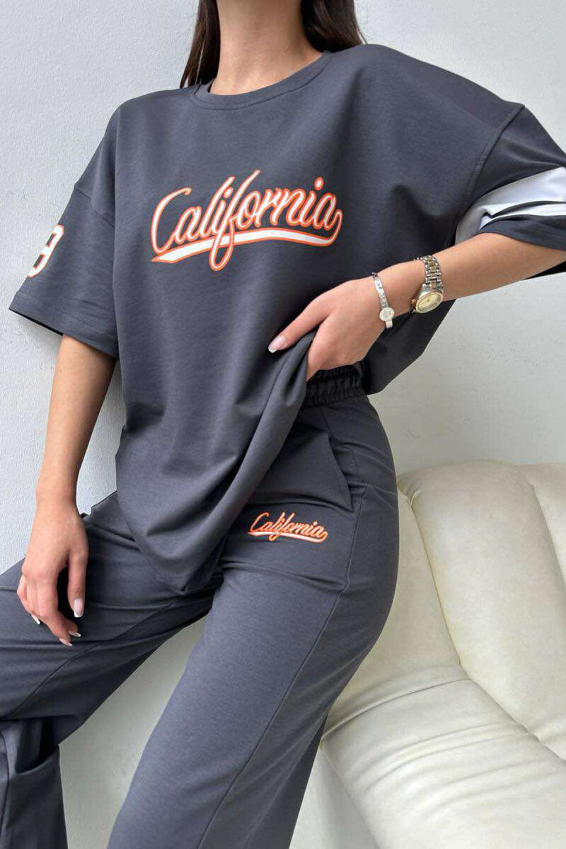 CALIFORNIA COTTON WOMAN SET DARK GREY/GEE - 5