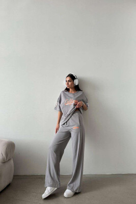 CALIFORNIA COTTON WOMAN SET LIGHT GREY/GZ 