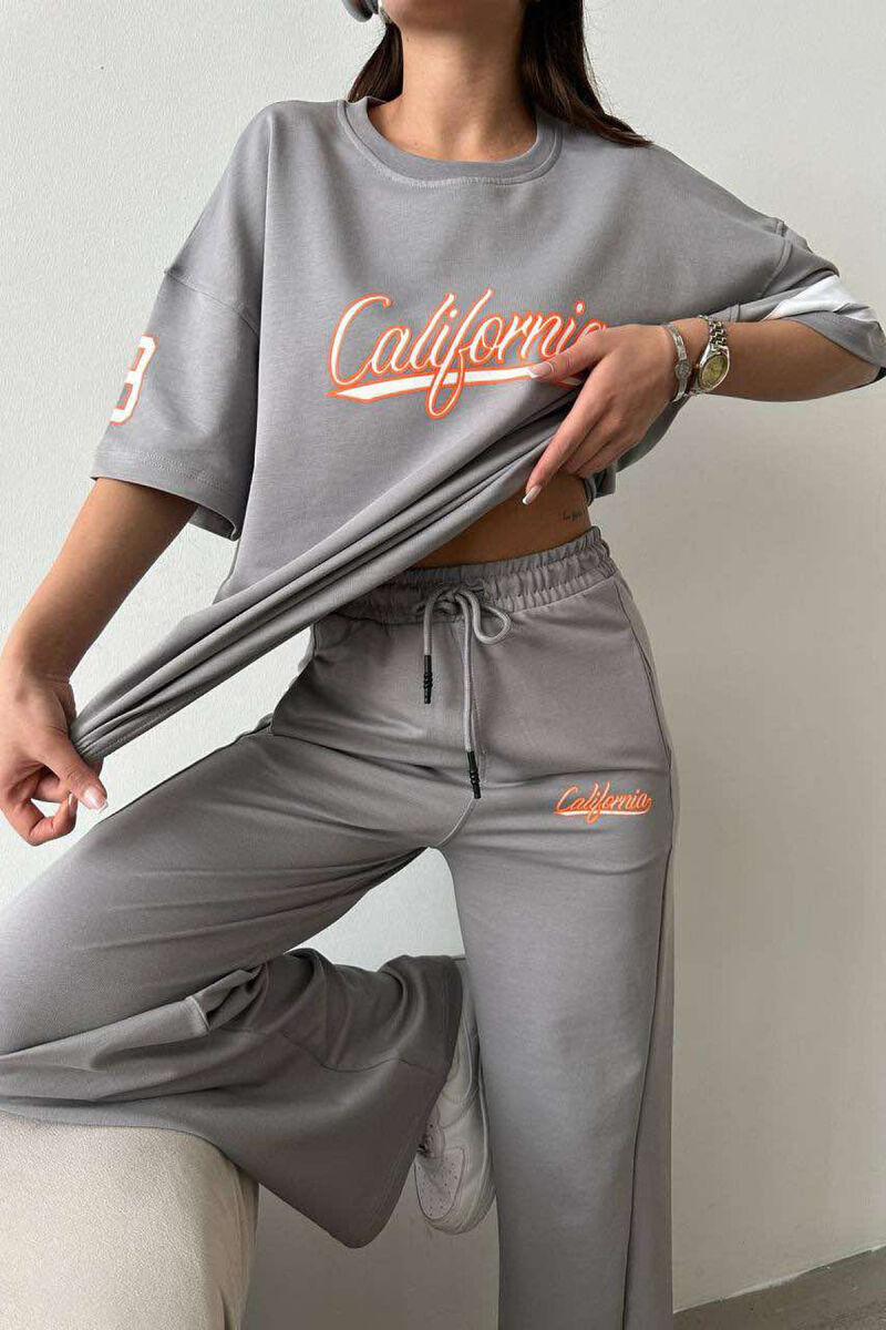 CALIFORNIA COTTON WOMAN SET LIGHT GREY/GZ - 2