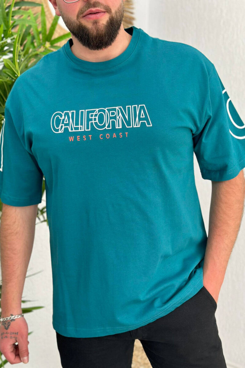 CALIFORNIA MEN TSHIRT BLUE STONE/GK - 1