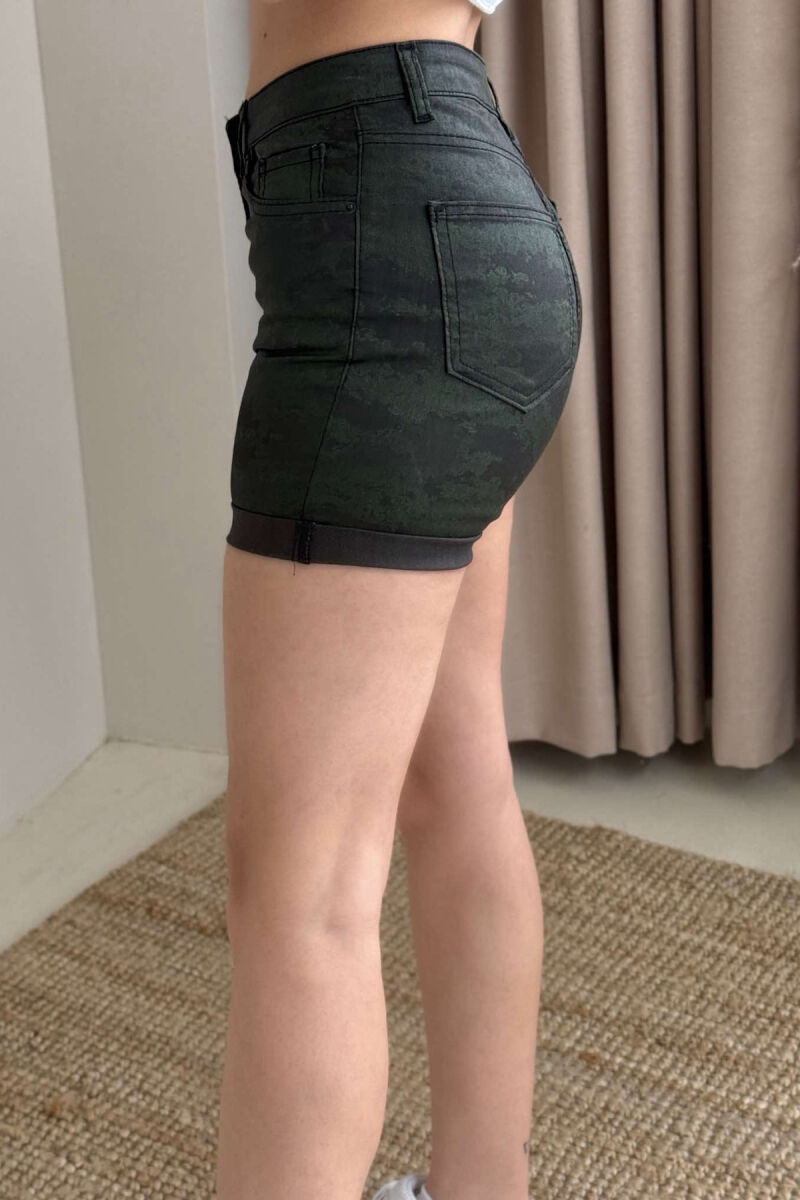 CAMO SIMPLE WOMEN SHORT JEANS DARK GREEN/JEE - 3