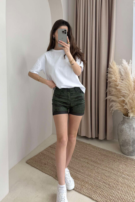 CAMO SIMPLE WOMEN SHORT JEANS GREEN/JESHILE - 2