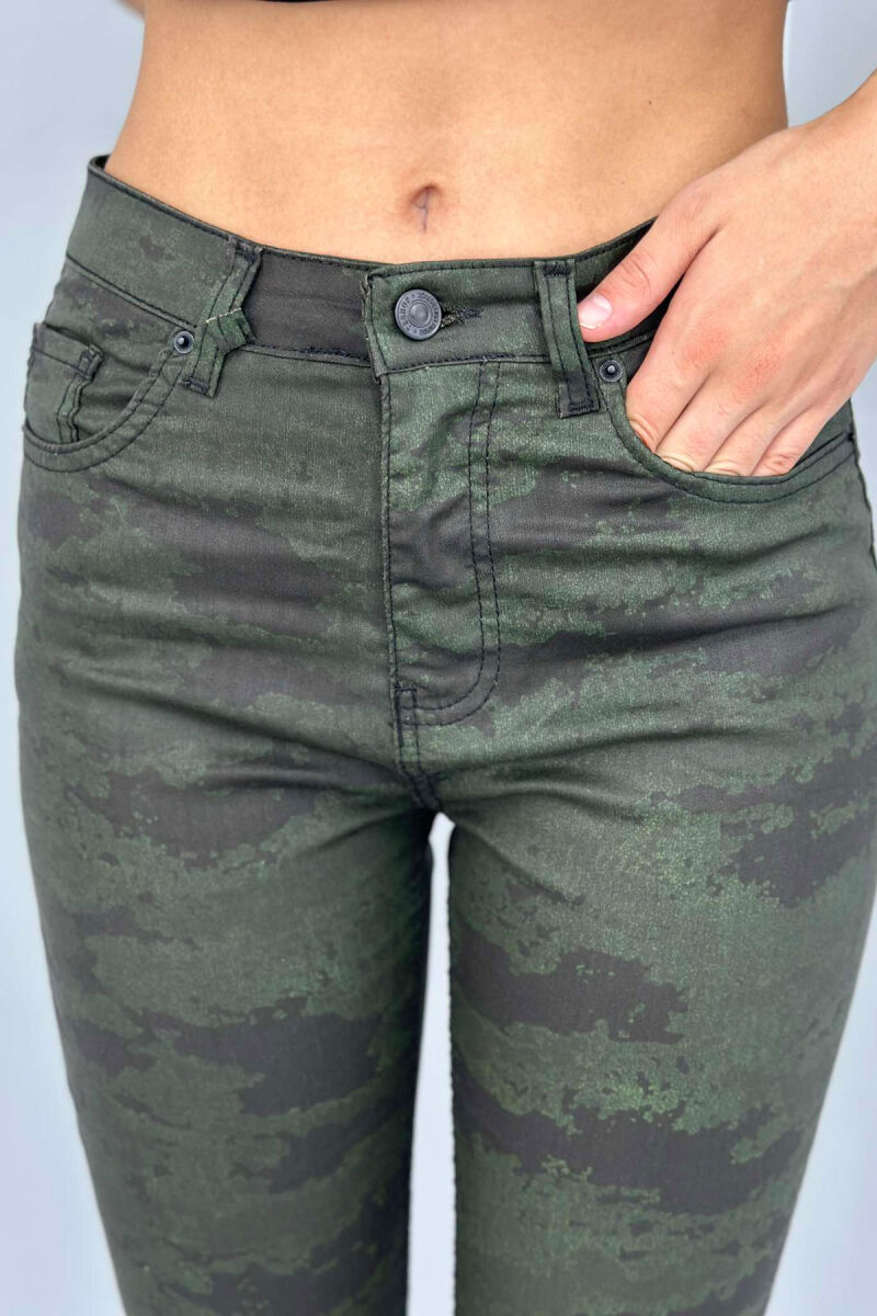 CAMOUFLAGE WOMEN JEANS DARK GREEN/JEE - 4