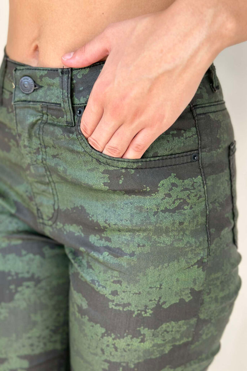 CAMOUFLAGE WOMEN JEANS GREEN/JESHILE - 3