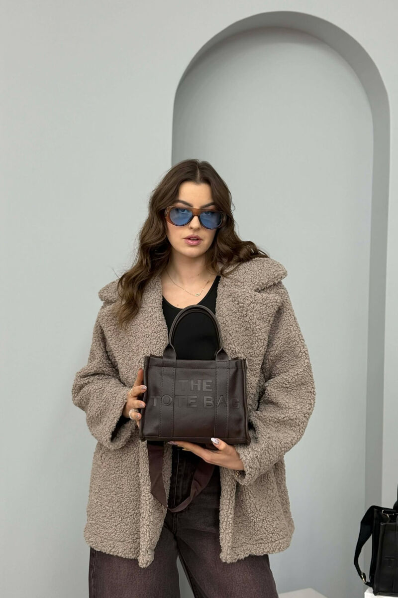 ÇANTE E THJESHTE LEKURE ME SHKRIME PER FEMRA NE NGJYRE KAFE TE ERRET - 2