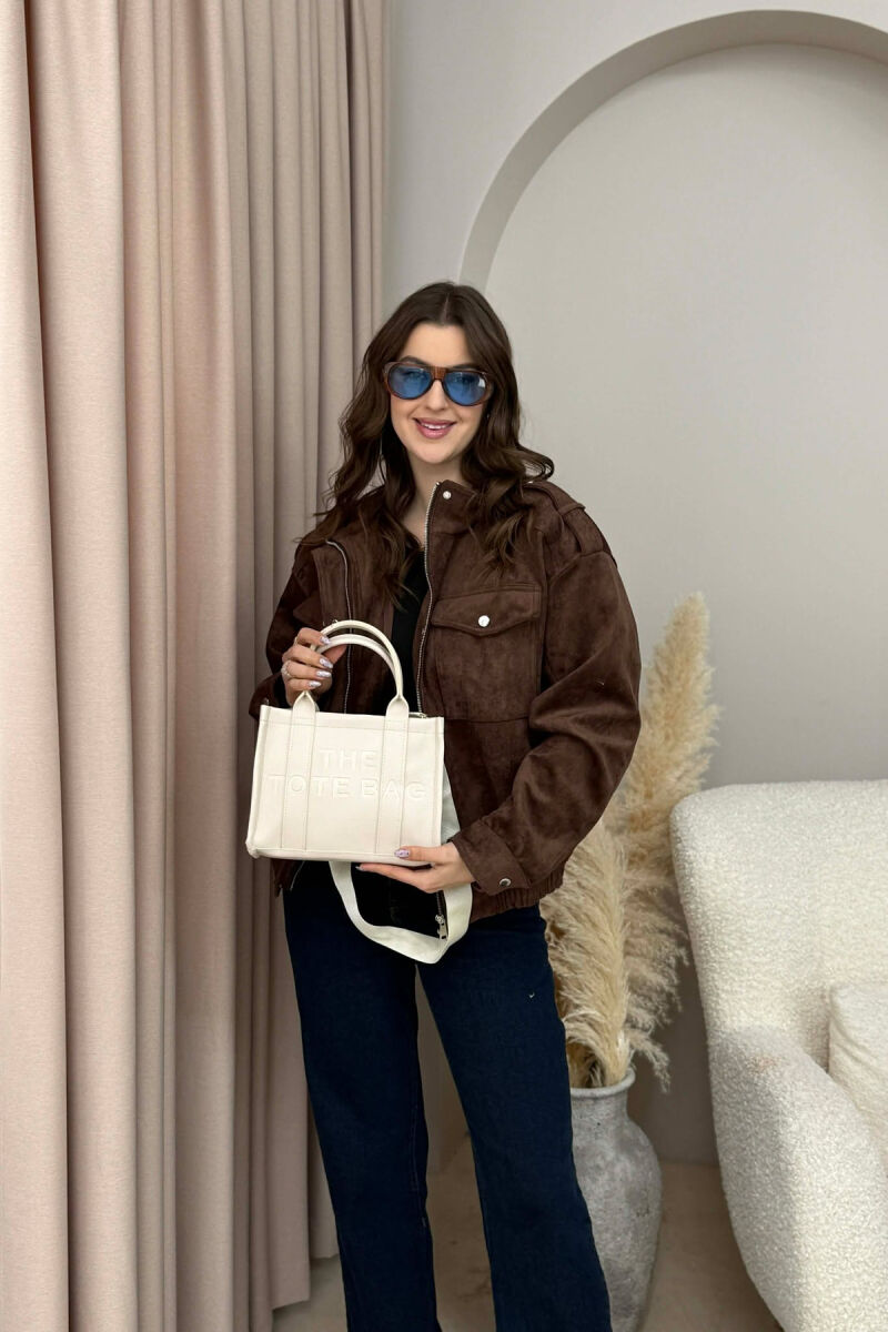 ÇANTE E THJESHTE LEKURE ME SHKRIME PER FEMRA NE NGJYRE KREM - 8