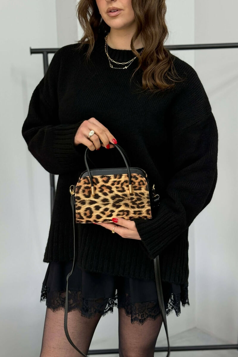 ÇANTE E THJESHTE NJE NGJYRESHE PER FEMRA ME DIZJAN LEOPARD - 1