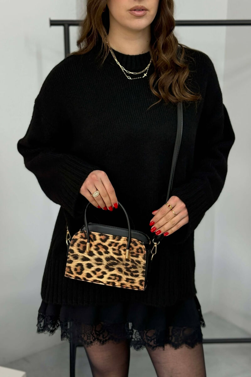 ÇANTE E THJESHTE NJE NGJYRESHE PER FEMRA ME DIZJAN LEOPARD - 2