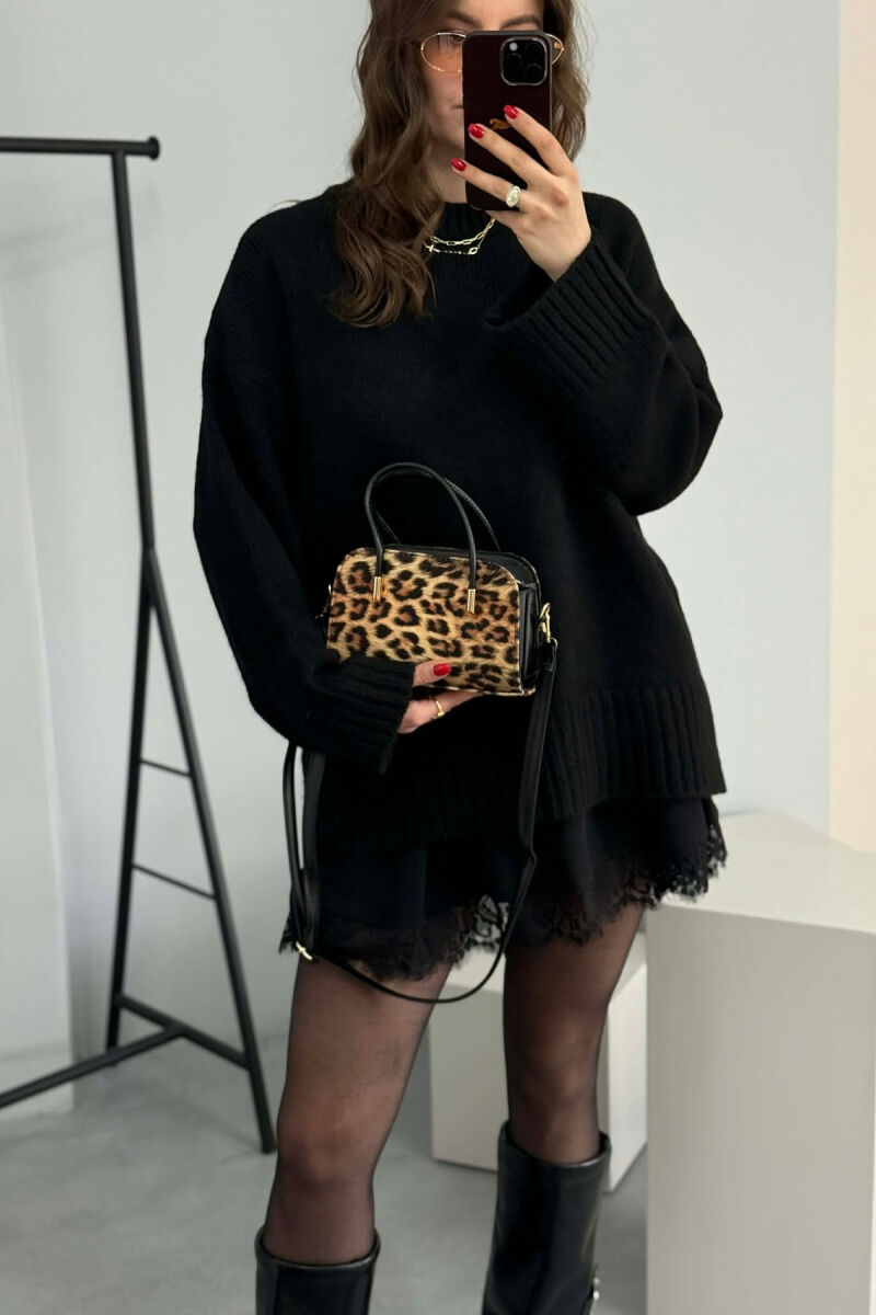 ÇANTE E THJESHTE NJE NGJYRESHE PER FEMRA ME DIZJAN LEOPARD - 4