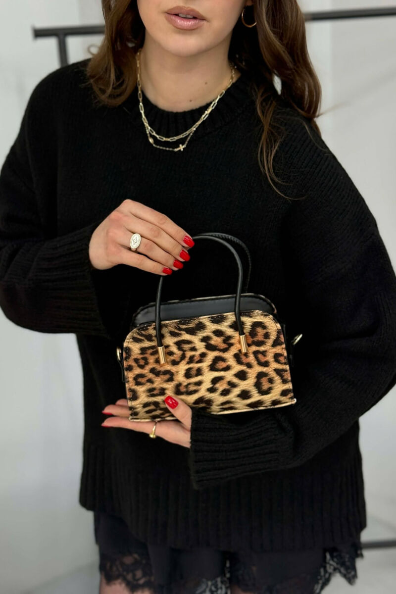 ÇANTE E THJESHTE NJE NGJYRESHE PER FEMRA ME DIZJAN LEOPARD - 5