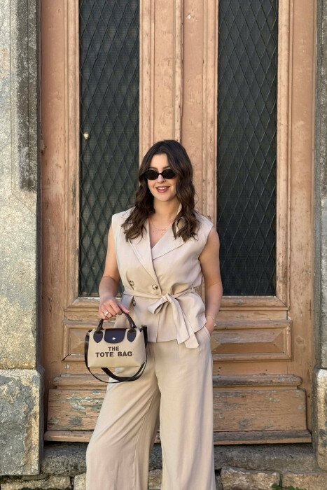 CANTE E VOGEL ME SHKRIM PARA PER FEMRA NE NGJYRE BEZHE - 4