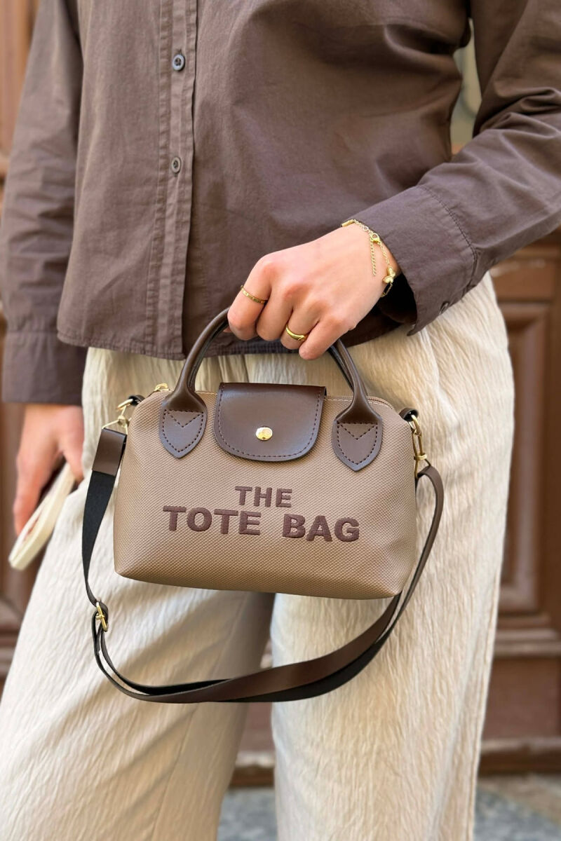 CANTE E VOGEL ME SHKRIM PARA PER FEMRA NE NGJYRE KAFE TE ZBARDHUR - 1