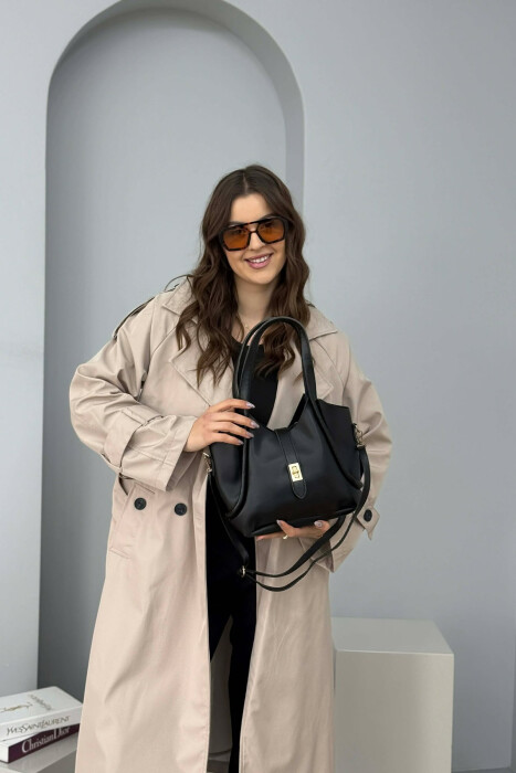 ÇANTE LEKURE E THJESHTE NJE NGJYRESHE PER FEMRA NE NGJYRE TE ZEZE - 4