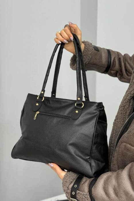 ÇANTE LEKURE NJE NGJYRESHE PER FEMRA NE NGJYRE TE ZEZE - 5