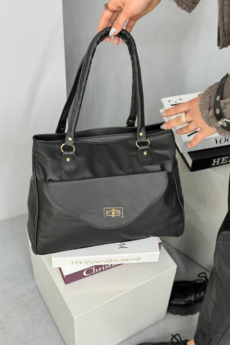 ÇANTE LEKURE NJE NGJYRESHE PER FEMRA NE NGJYRE TE ZEZE - 1