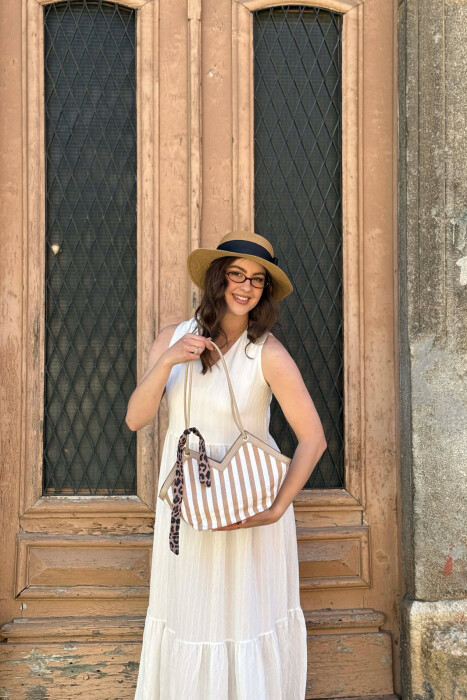 CANTE ME DIZAJN TE NDRYSHEM PER FEMRA NE NGJYRE TE BARDHE + BEZHE - 4