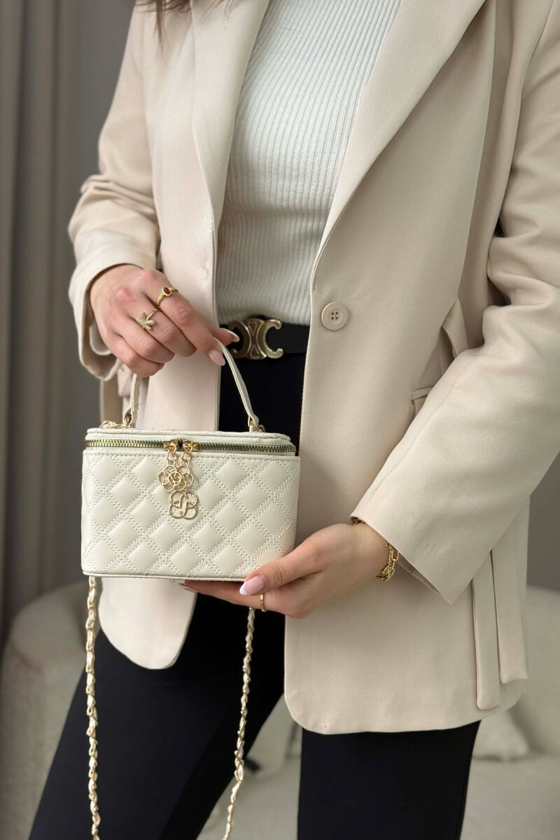 ÇANTE NJE NGJYRESHE LEKURE PER FEMRA NE NGJYRE KREM - 1