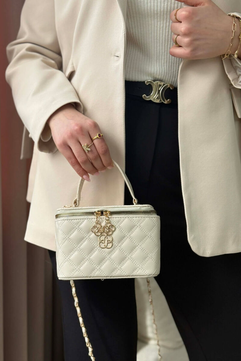 ÇANTE NJE NGJYRESHE LEKURE PER FEMRA NE NGJYRE KREM - 5