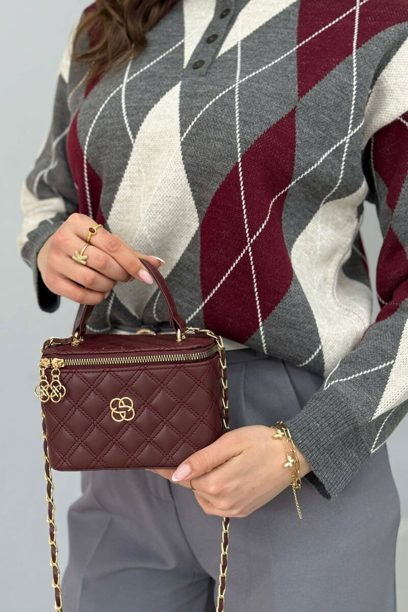 ÇANTE NJE NGJYRESHE LEKURE PER FEMRA NE NGJYRE VISHNJE - 1