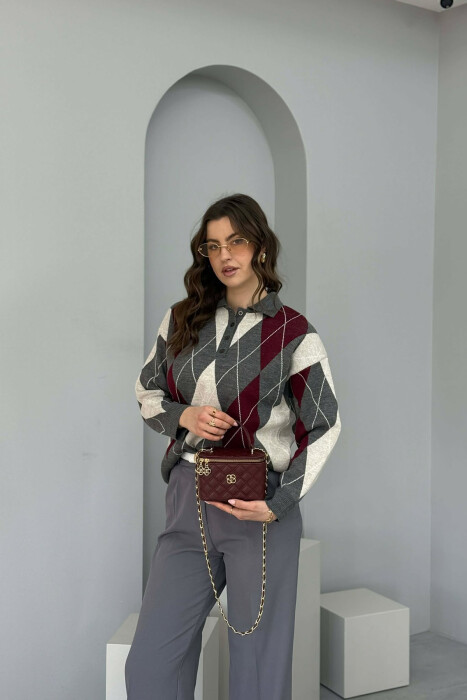 ÇANTE NJE NGJYRESHE LEKURE PER FEMRA NE NGJYRE VISHNJE - 3