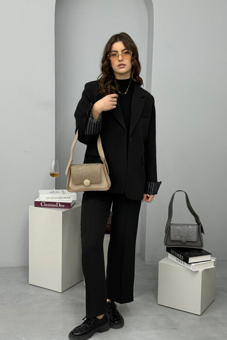 ÇANTE NJE NGJYRESHE ME SHKELQIM PER FEMRA NE NGJYRE BEZHE - 2