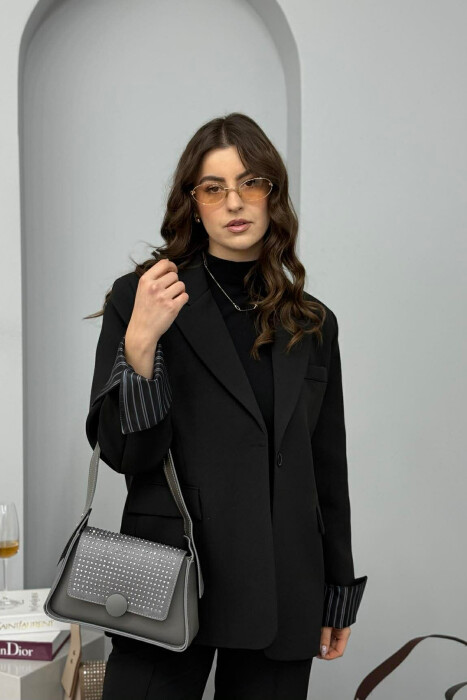 ÇANTE NJE NGJYRESHE ME SHKELQIM PER FEMRA NE NGJYRE GRI TE ERRET - 2