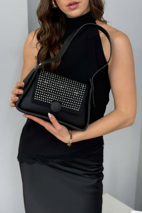 ÇANTE NJE NGJYRESHE ME SHKELQIM PER FEMRA NE NGJYRE TE ZEZE - 5