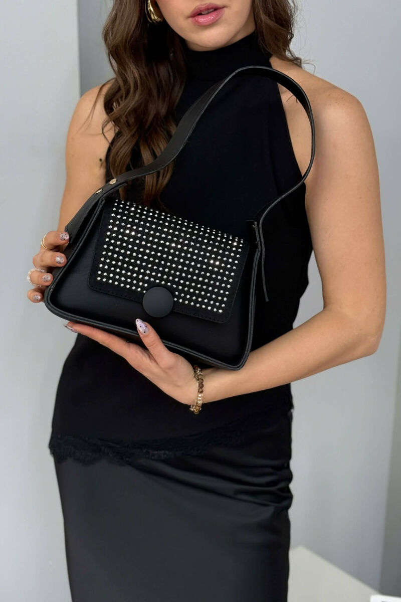 ÇANTE NJE NGJYRESHE ME SHKELQIM PER FEMRA NE NGJYRE TE ZEZE - 5