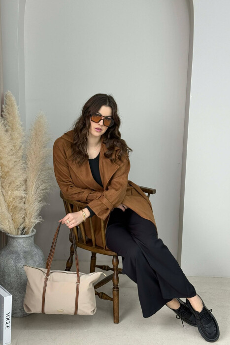 ÇANTE NJE NGJYRESHE ME ZINXHIR PER FEMRA NE NGJYRE BEZHE - 3