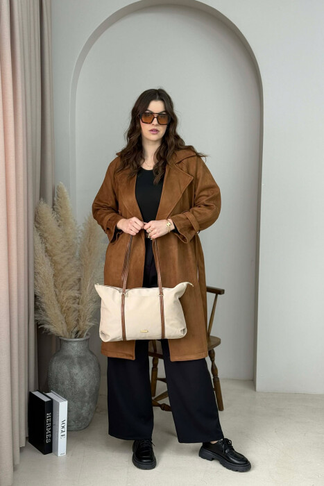 ÇANTE NJE NGJYRESHE ME ZINXHIR PER FEMRA NE NGJYRE BEZHE - 4