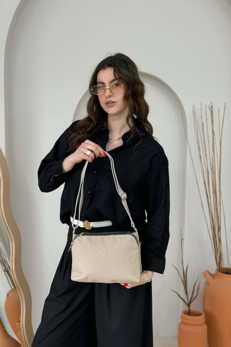 ÇANTE NJE NGJYRESHE ME ZINXHIR PER FEMRA NE NGJYRE BEZHE TE ERRET - 3