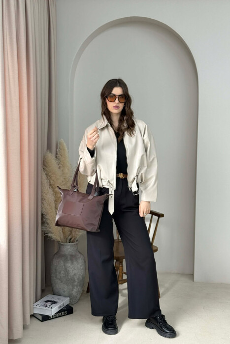 ÇANTE NJE NGJYRESHE ME ZINXHIR PER FEMRA NE NGJYRE KAFE TE ERRET - 5