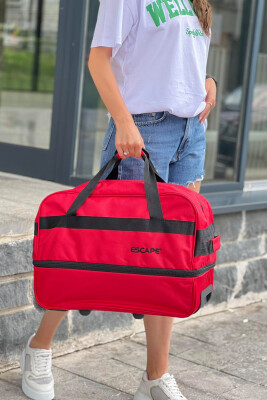 HANDLE AND WHEEL TRAVELING BAG RED/E KUQE 