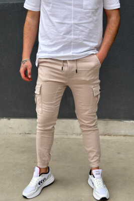 CARGO ONE COLOR POCKET MEN CARGO PANTS BEIGE/BEZHE 