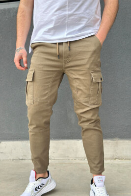 CARGO ONE COLOR POCKET MEN CARGO PANTS GREEN/JESHILE 