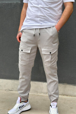 CARGO ONE COLOR POCKET MEN CARGO PANTS GREY/GRI 