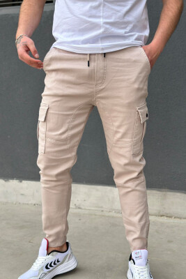 CARGO ONE COLOR POCKET MEN CARGO PANTS LIGHT BEIGE/BZHZB 