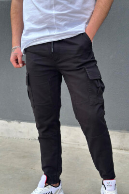 CARGO ONE COLOR POCKET MEN JEANS BLACK/ E ZEZE 