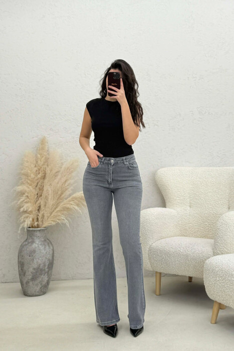 CAWBOY SIMPLE WOMAN JEANS GREY/GRI - KLAUDIO FASHION