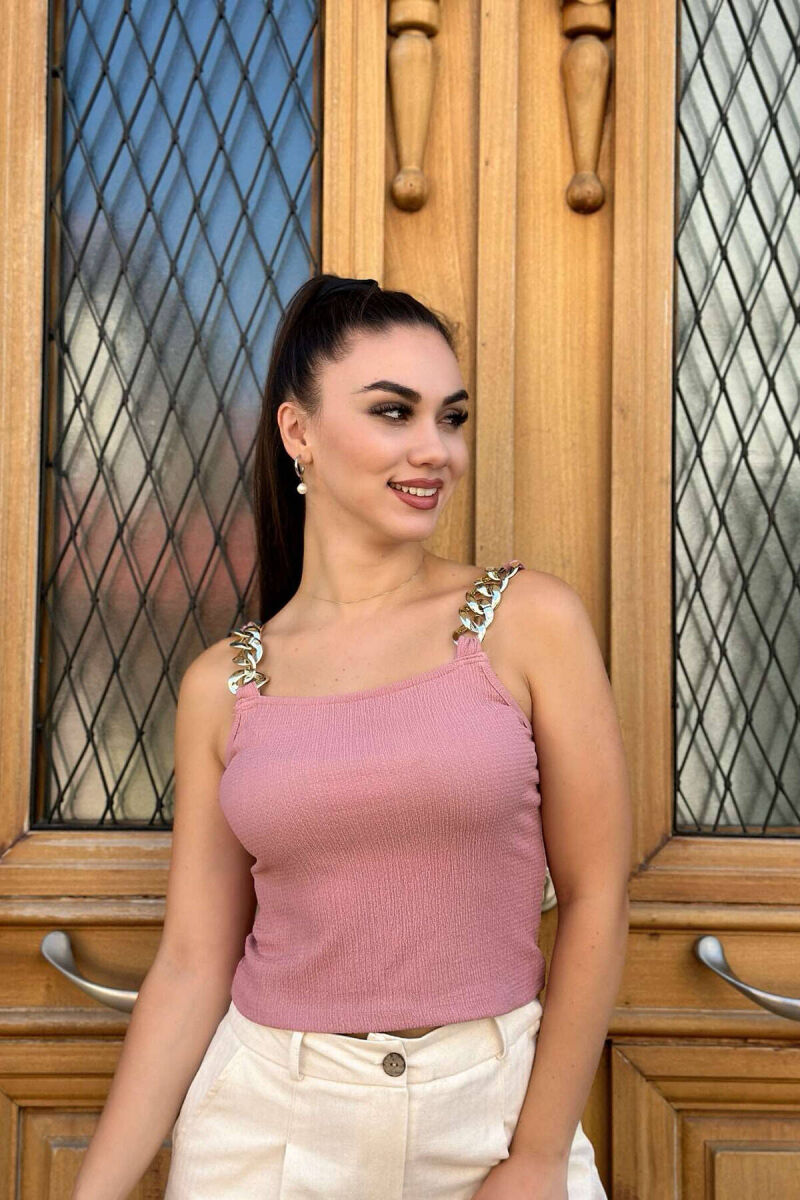 CHAIN DETAIL WOMEN TANK TOP VINEGAR/UTHULL - 3