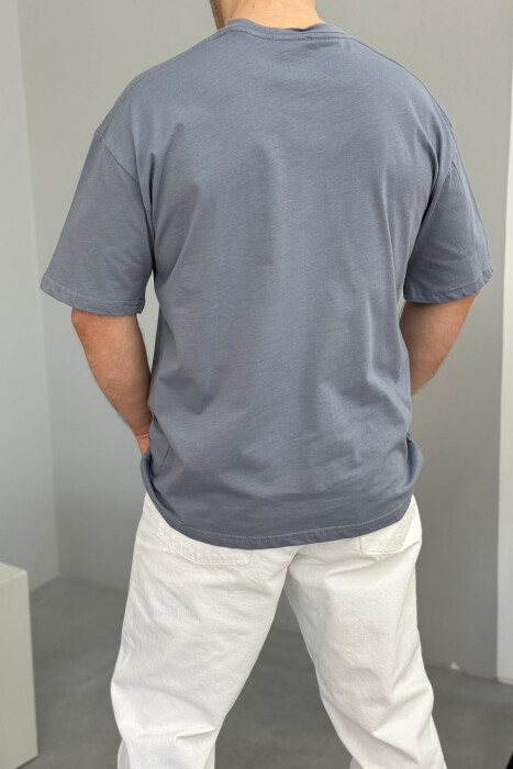 CHANGE TAKES TIME WRITTING MEN T-SHIRT GREY/GRI - 3