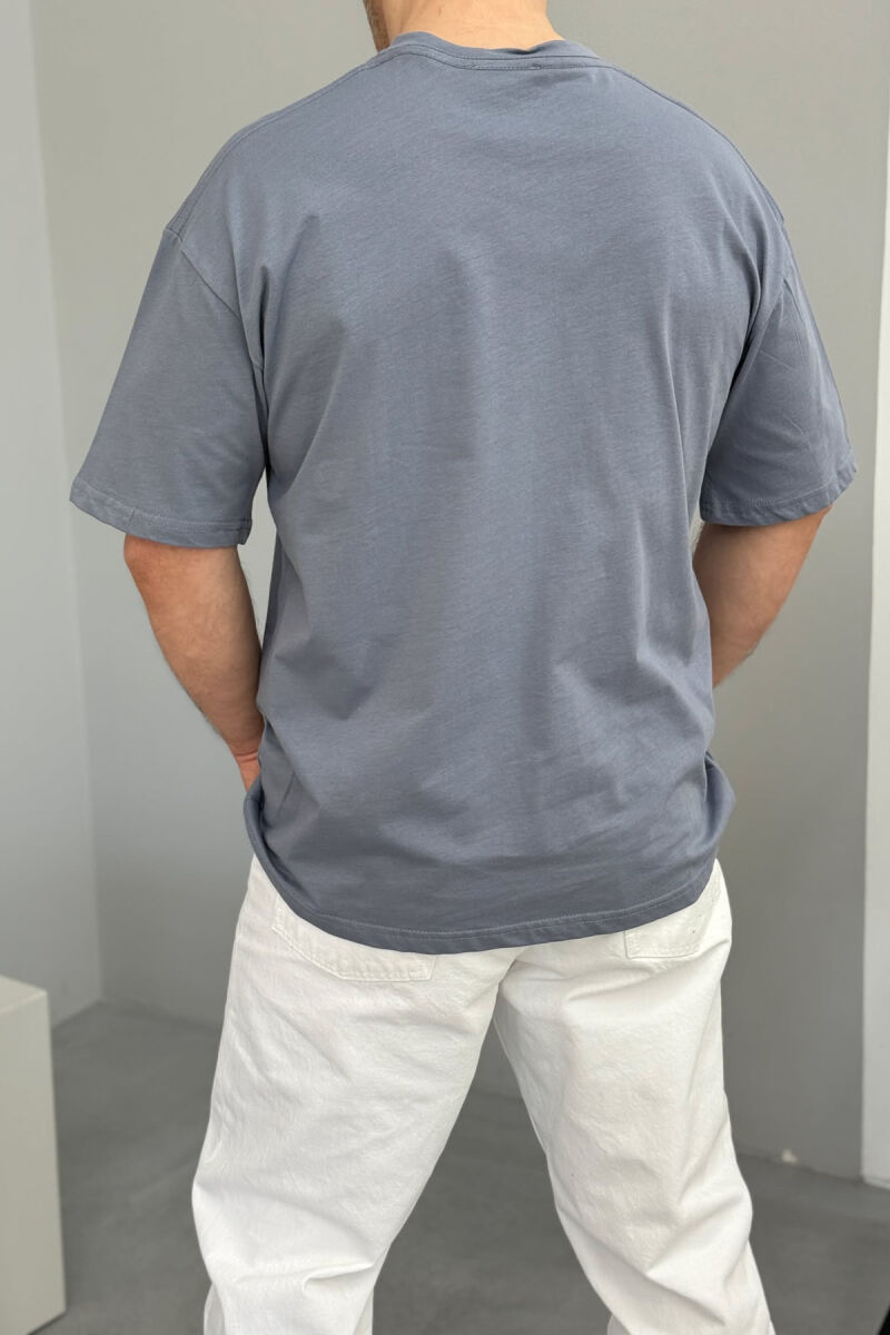 CHANGE TAKES TIME WRITTING MEN T-SHIRT GREY/GRI - 3