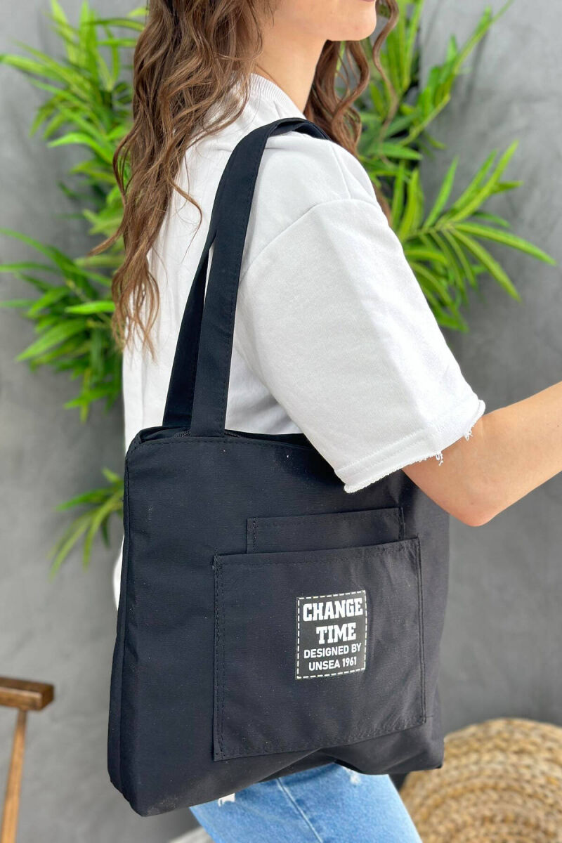 CHANGR TIME WOMAN TOTE BAG BLACK/ E ZEZE - 2